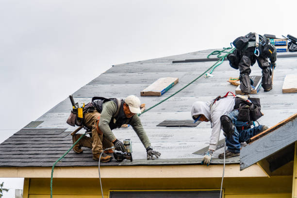 Professional Gutter Installation technician working in Swartswood, NJ